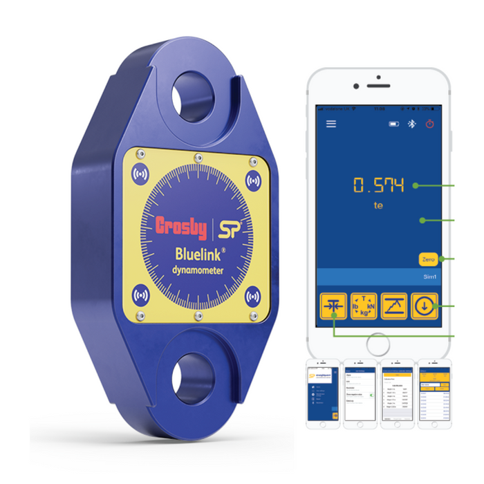 6.5 ton capacity, BlueLink Bluetooth Tension Dynamometer