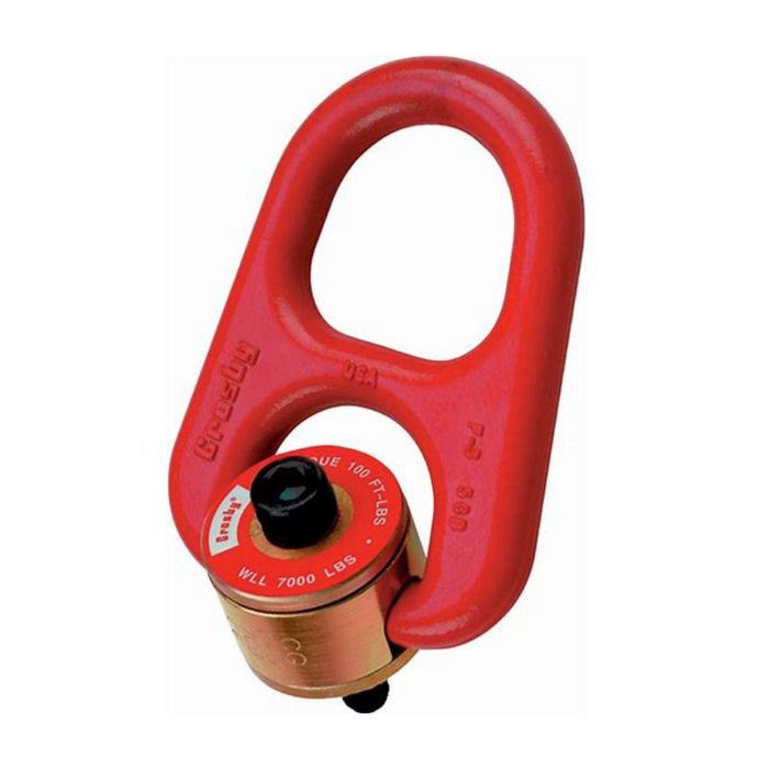 M8-1.25 X 40, Crosby HR1000 Metric Heavy Lift Swivel Hoist Ring, 400kg capacity