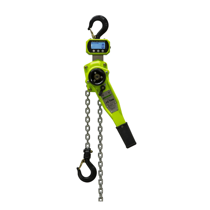 Dynohoist, 3/4 ton 5ft lift - Lever Hoist with integral dynamometer load cell and display