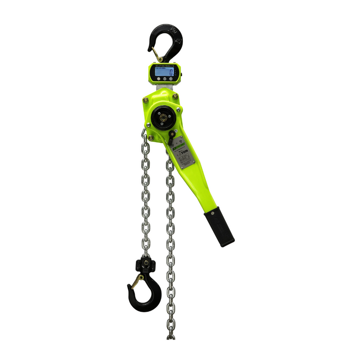 Dynohoist, 1.5 ton 5ft lift - Lever Hoist with integral dynamometer load cell and display