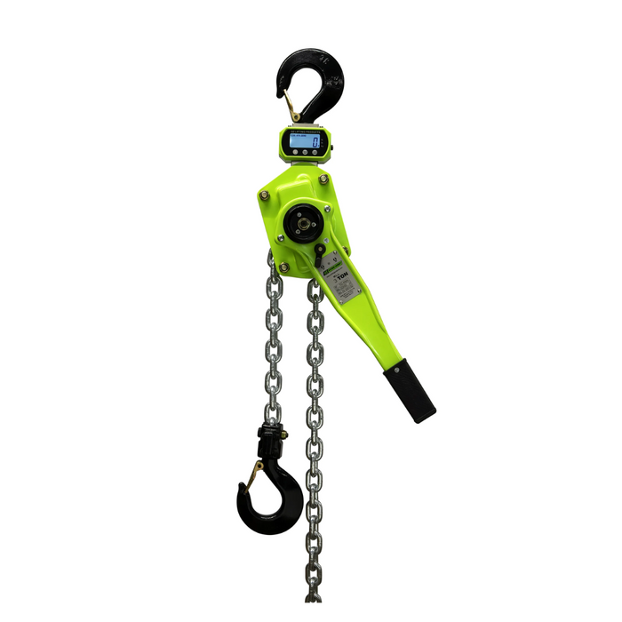 Dynohoist, 3 ton 20ft lift - Lever Hoist with integral dynamometer load cell and display