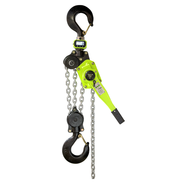Dynohoist, 9 ton 5ft lift - Lever Hoist with integral dynamometer load cell and display