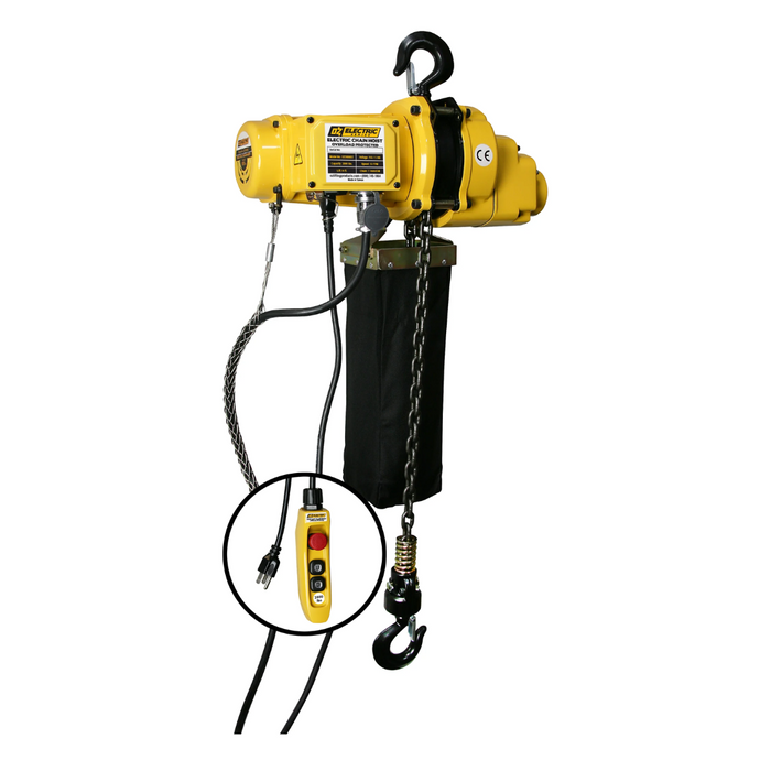 OZ Lifting Electric Chain Hoist, 2000lb with 15ft lift