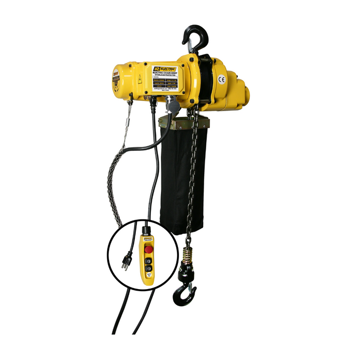 OZ Lifting Electric Chain Hoist, 2000lb with 30ft lift