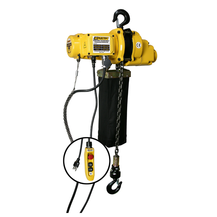 OZ Lifting Electric Chain Hoist, 2000lb with 10ft lift