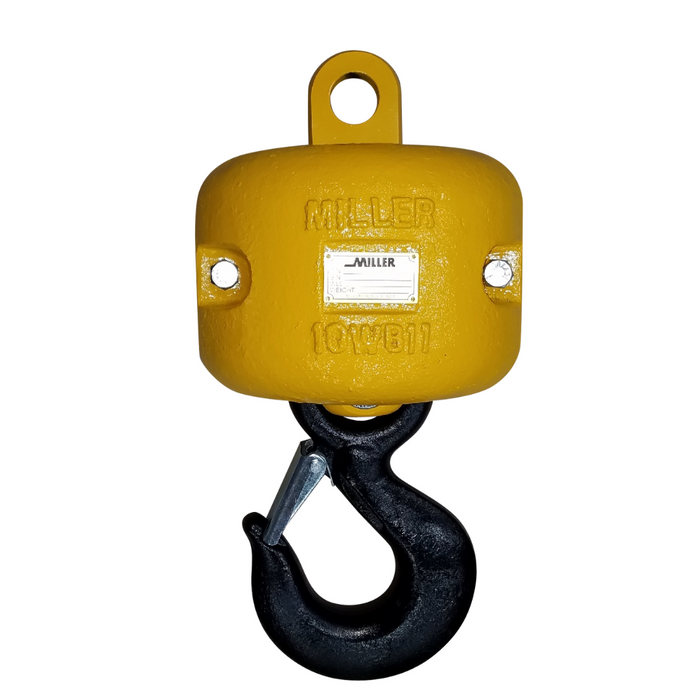 Miller Overhaul Ball Assembly, Model HB13-2GN, Type-Eye to Hook, Swivel Model: G-212-2, Capacity 10 ton, Weight 363lbs