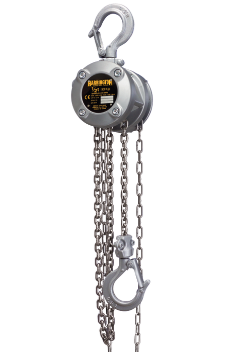Harrington Mini Hand Chain Hoist, 1 ton capacity, 20ft lift, CX010-20