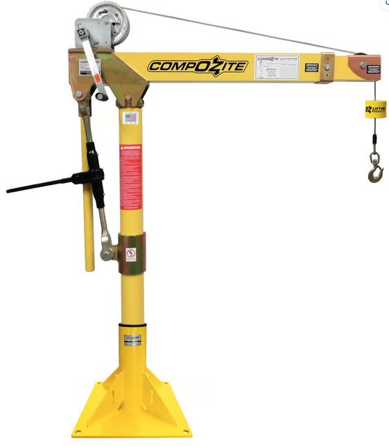 OZ Lifting CompOZite® Davit Crane, 1,200lb capacity