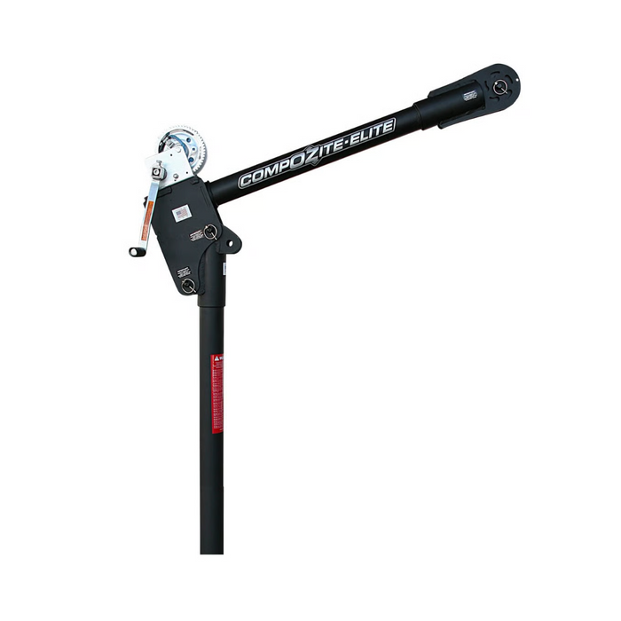 OZ Lifting CompOZite Elite® Davit Crane, 1200lb capacity, with 2500lb carbon steel brake winch