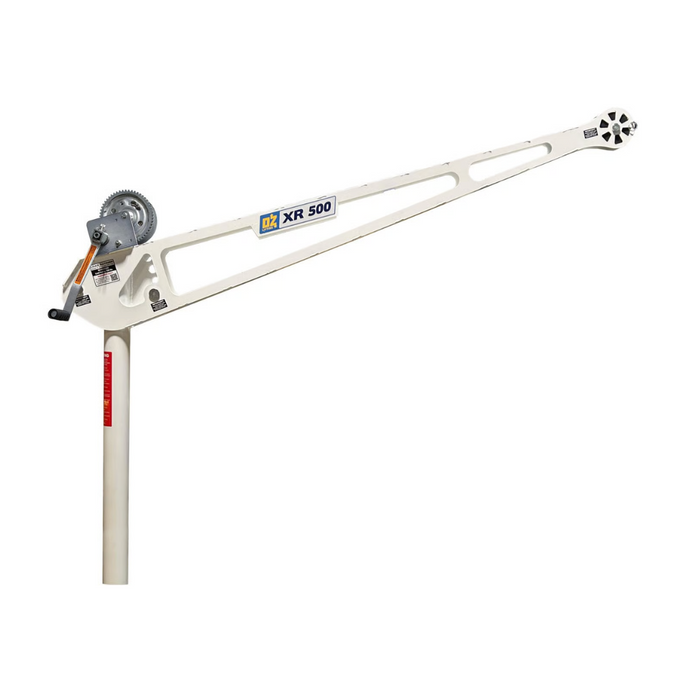 OZ Lifting XR Davit Crane, 500lb capacity, extended reach with manual winch