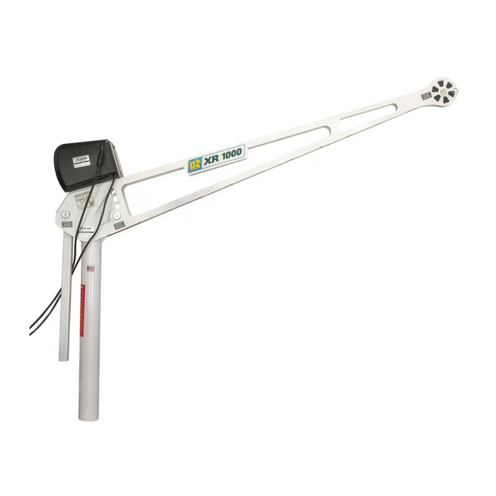 OZ Lifting XR Davit Crane, 1000lb capacity, extended reach with DC electric winch