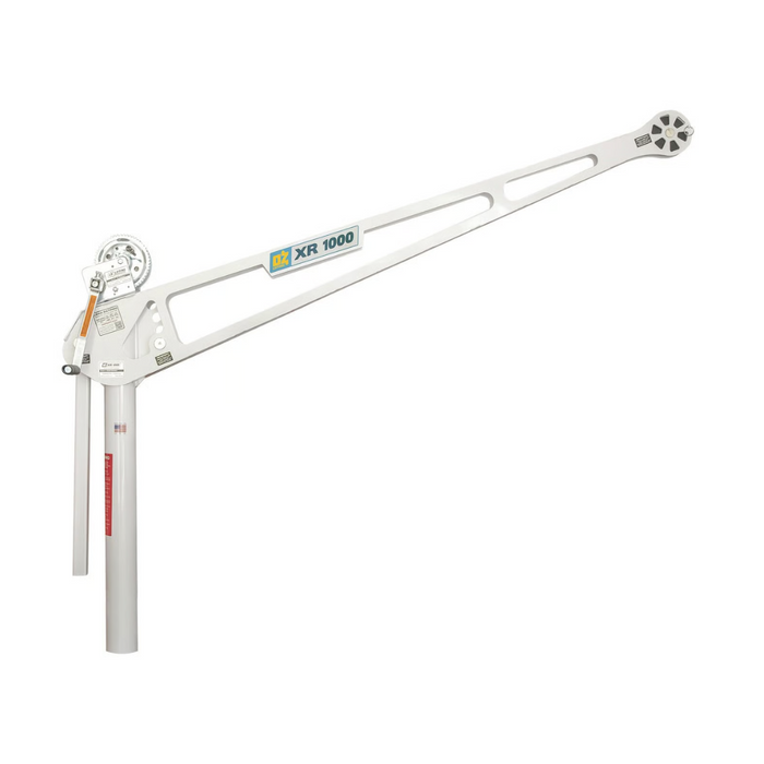 OZ Lifting XR Davit Crane, 1000lb capacity, extended reach with manual winch