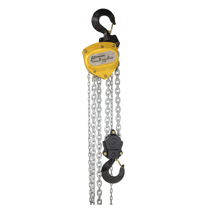 OZ Lifting Premium Chain Hoist, 5 ton capacity, 20ft lift