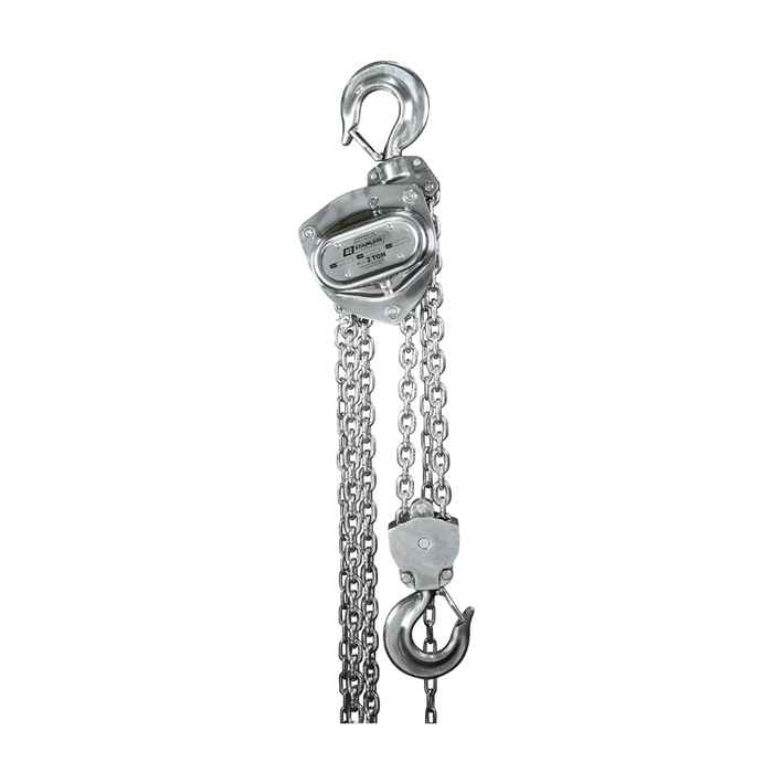 OZ Lifting Stainless Steel Chain Hoist, 2 ton capacity, 30ft lift