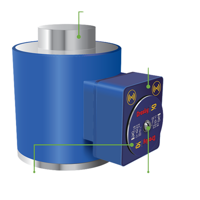 150 ton capacity WNI150TC-TS, Crosby Straightpoint Loadsafe Wireless Compression Loadcell
