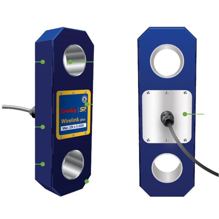 100 ton capacity WLP100T, Crosby Straightpoint Cabled Tension Load Cell - Wirelink Plus