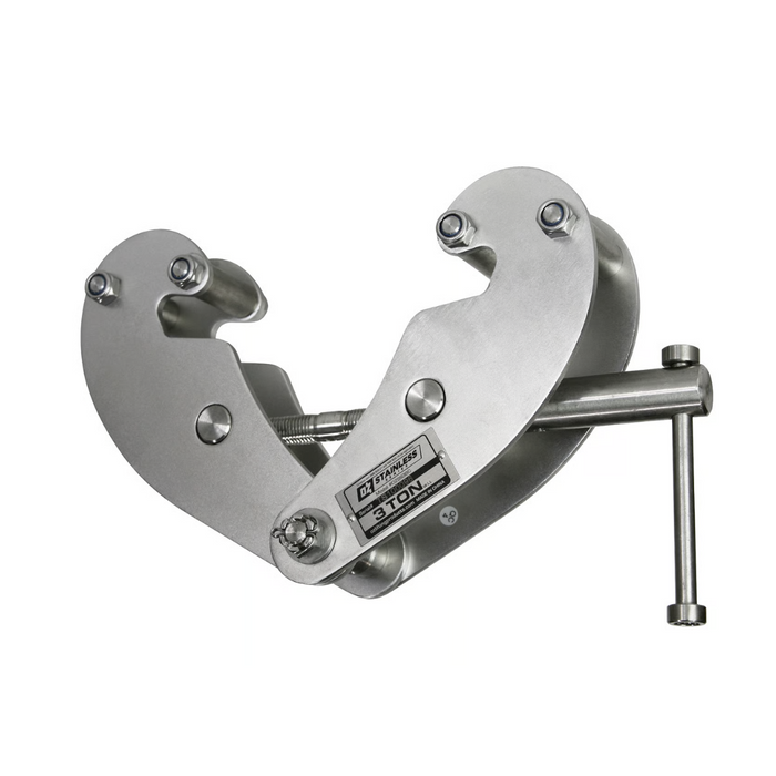 OZ Lifting Stainless Steel Beam Clamp, 3 ton capacity