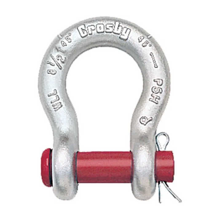 1" Crosby G213 Carbon Round Pin Anchor Shackle, 8.5 ton capacity