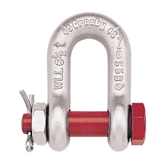 1" Crosby G2150 Carbon Bolt Type Chain Shackle, 8.5 ton capacity