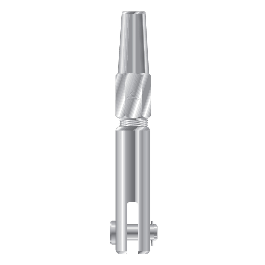 Electroline Clevis Socket Fitting for Braided Jacket Kevlar Rope
