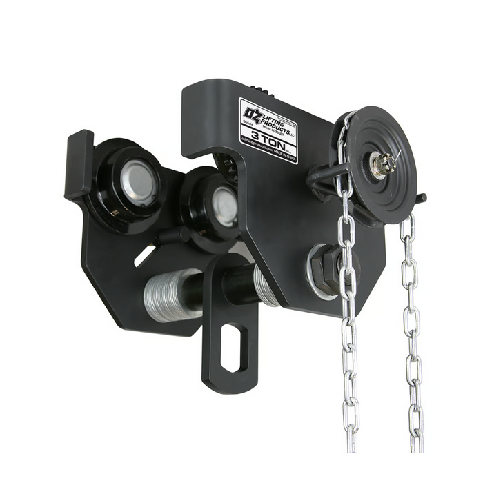 OZ Lifting Geared Beam Trolley, 3 ton capacity