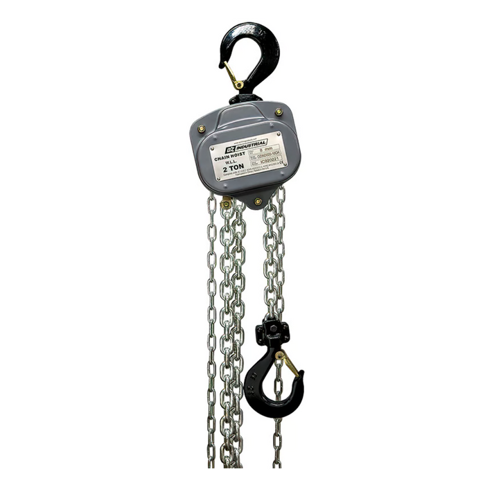 OZ Lifting Industrial Chain Hoist, 5 ton capacity, 15ft lift