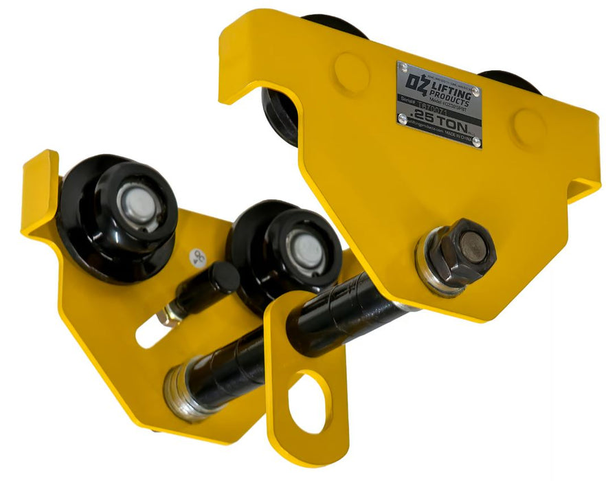 OZ Lifting Push Beam Trolley, 1/4 ton - 10 ton capacity