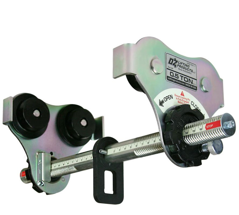 OZ Lifting USA Push Beam Trolley, 1/2 ton - 3 ton capacity