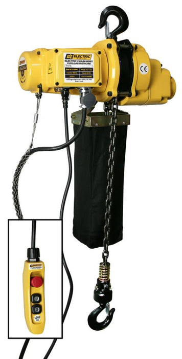OZ Lifting Electric Chain Hoist, 1/4t- 2t capacity
