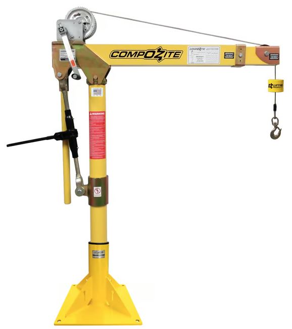 OZ Lifting CompOZite® Davit Crane, 1,200lb capacity
