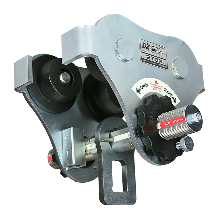 OZ Lifting USA Push Beam Trolley, 1/2 ton - 3 ton capacity