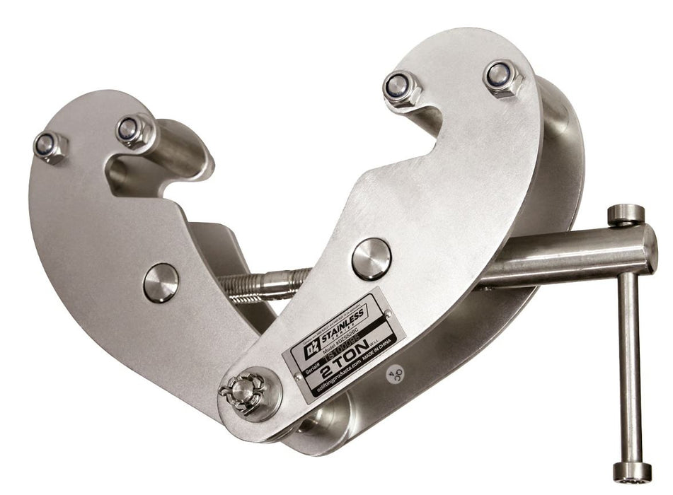 OZ Lifting Stainless Steel Beam Clamp, 1 ton - 5 ton capacity