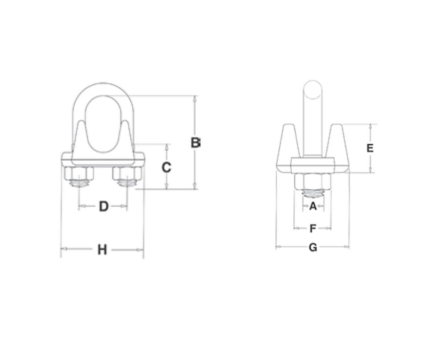 Crosby G450 Red-U-Bolt Wire Rope Clips